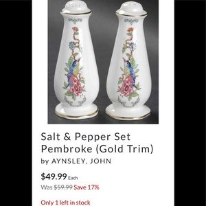Aynsley Salt and pepper shakers